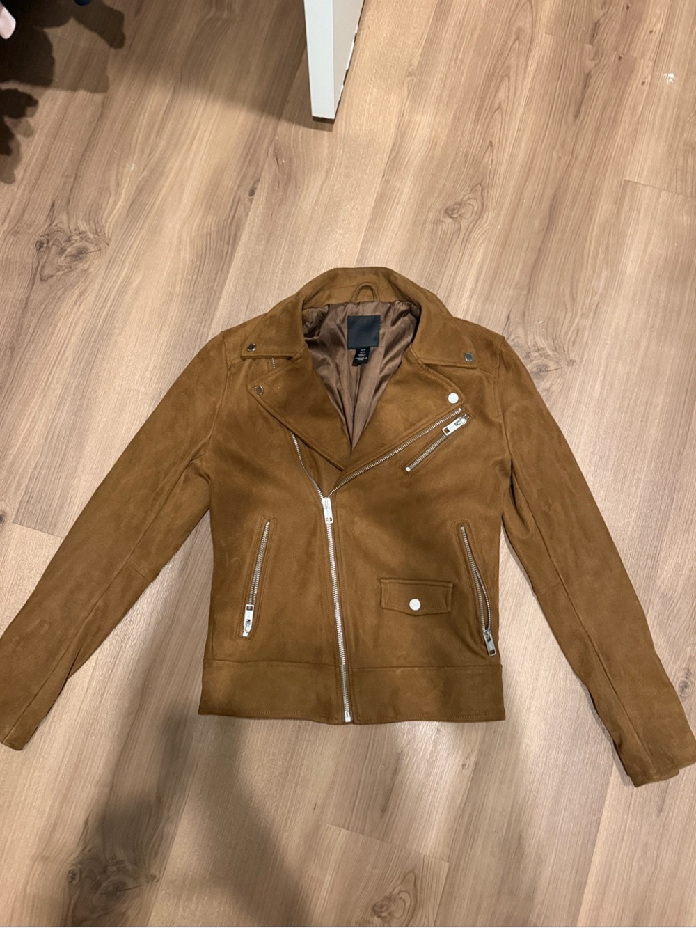H&M Brown Suede Leather Jacket